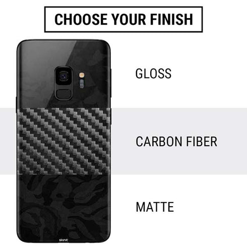 Black Shadow Camo Galaxy S9 Skin